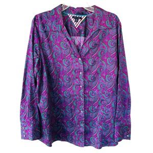 Tommy Hilfiger Cranberry Paisley Buttondown size 20